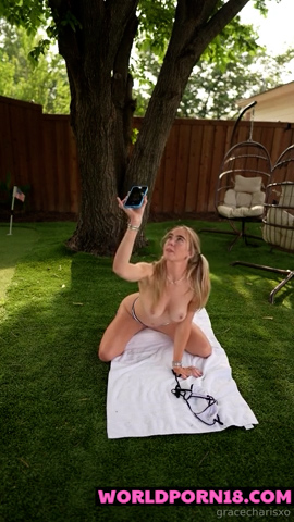 Grace Charis naked garden video Onlyfans leak so hot