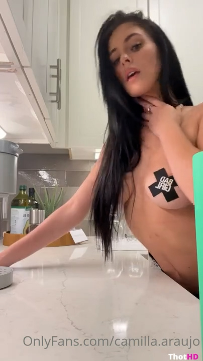 Camilla Araujo Naked in kitchen video Onlyfans leak so hot